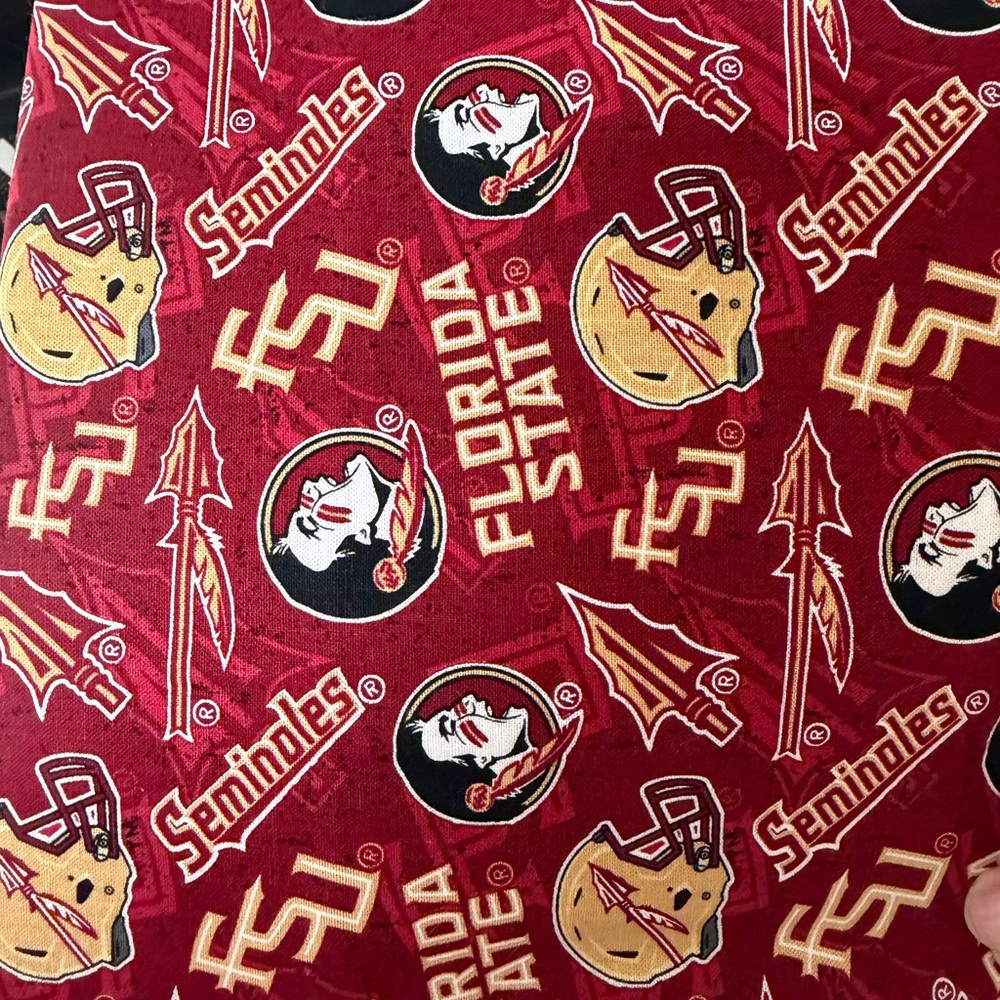 Hand Crafted Zipper Pouch College Football Fabric Choose One  11” x 8” - Picture 6 of 10
